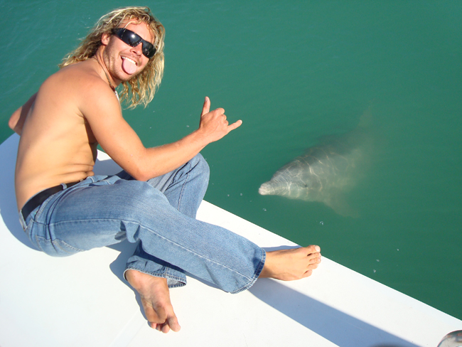 parasailing with dolphins